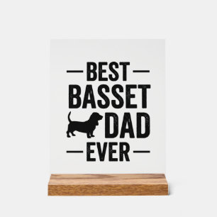 Meilleur Papa Basset Ever Vintage Gravure T-Shirt 