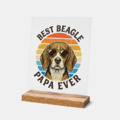Meilleur Papa Beagle Vintage Design de T-shirt pou (Angle)