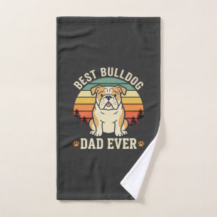 Meilleur papa bouledogue de tous les temps vecteur