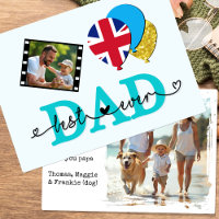 Meilleur papa britannique jamais Carte photo, Drap