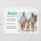 Meilleur papa britannique jamais Carte photo, Drap (Dos)