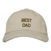 Meilleur papa brodé Chino Twill Casquette (Devant)