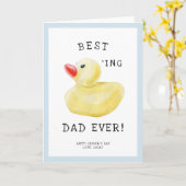 Meilleur papa canard jamais | Carte fête des pères (Fleur jaune)