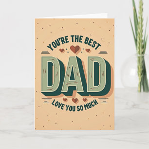 Meilleur Papa Carte de Style Rétro