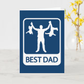 Meilleur papa - Carte Fête des pères / Anniversair (Fleur jaune)