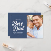Meilleur papa | Carte photo de Fête des pères (Devant/Arrière en situation)