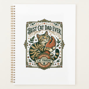 Meilleur Papa Chat Maman Papa Parent Vintage Vecto