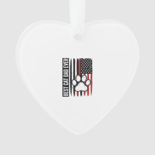 Meilleur papa chat patriote Design de drapeau de p (devant)