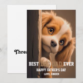 Meilleur Papa Chien de Tous les Temps ! Carte de V (Devant / Derrière)