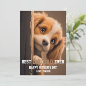 Meilleur Papa Chien de Tous les Temps ! Carte de V (Debout devant)