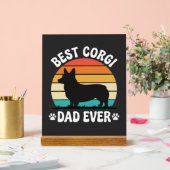 Meilleur papa Corgi Retro Chien (Mariage)