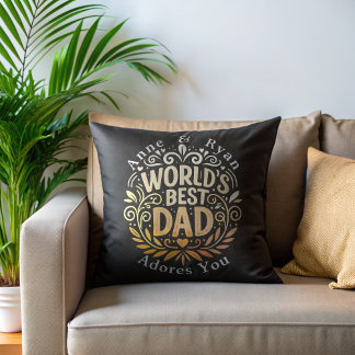 Meilleur papa Coussin personnalisé du monde