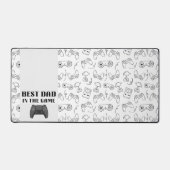 Meilleur papa dans le jeu Sketched White Desk Mat (Recto)