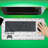 Meilleur papa dans le jeu Sketched White Desk Mat