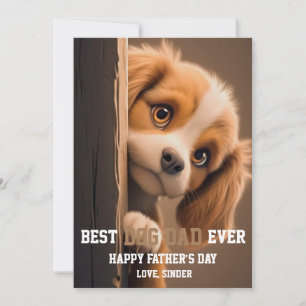 Meilleur Papa de Chien ! Carte de Vœux Personnalis