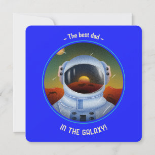 Meilleur Papa de la Galaxie Carte de Fête des Père
