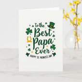 Meilleur Papa de la Saint-Patrick Carte (Fleur jaune)