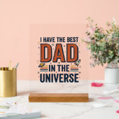 Meilleur papa de l'univers conception vectorielle (Mariage)