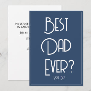 Meilleur Papa de Tous les Temps ? Carte Drôle de F