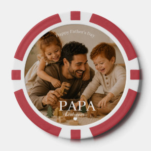 Meilleur Papa de tous les temps Jetons de Poker -