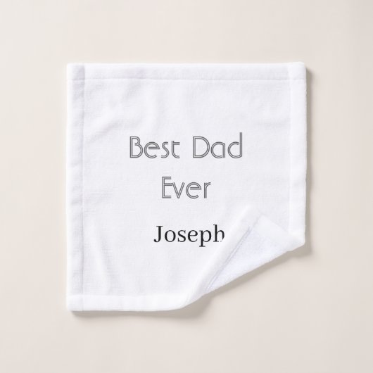 Meilleur papa de tous les temps nom simple minimal (Gant de toilette)