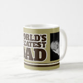 Meilleur papa du monde 2 photos Armée mug beige ve (Devant droit)