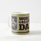 Meilleur papa du monde 2 photos Armée mug beige ve (Devant gauche)