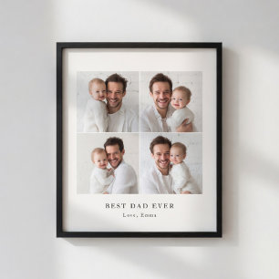 Meilleur Papa du Monde Affiche Photo Cadeau Pers