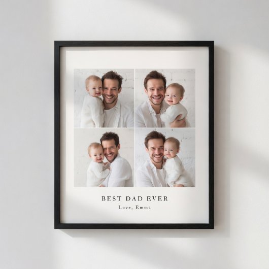 Meilleur Papa du Monde Affiche Photo | Cadeau Pers