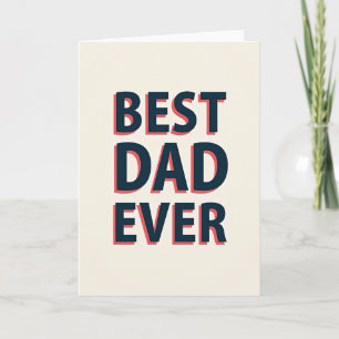Meilleur Papa du Monde Carte de Type Décalé
