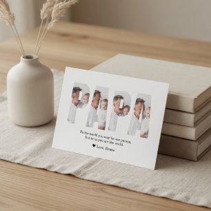 Meilleur Papa du Monde Carte Photo Personnalisée