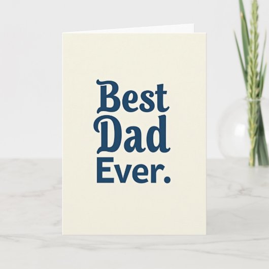 Meilleur Papa du Monde Carte Script Indigo (Devant)
