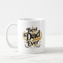 Meilleur Papa du Monde - Élégante Tasse à Café Or