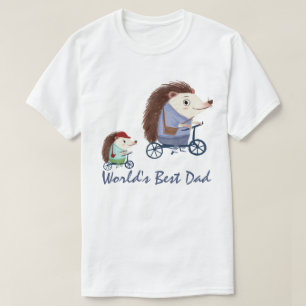 Meilleur papa du monde - Hérisson et T-shirt bébé