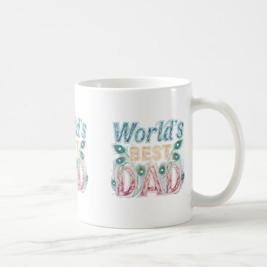 Meilleur Papa du Monde - Mug Classique 11 oz (Droite)