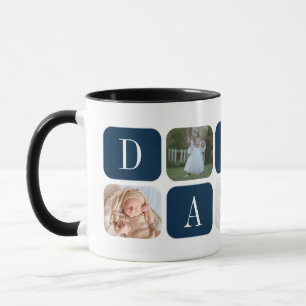 Meilleur Papa du Monde ! Mug Collage Personnalisé