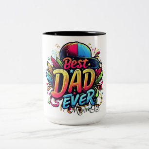 "Meilleur papa du monde : Mug peint sur mesure"