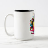 "Meilleur papa du monde : Mug peint sur mesure" (Gauche)