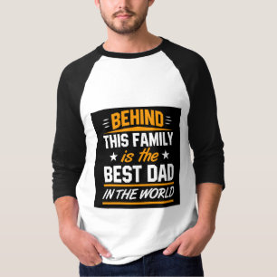 Meilleur Papa Du Monde T-shirt Noir Blanc Fête des