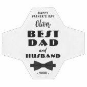 Meilleur papa et mari Cravate noire Élégant (Plat)