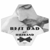 Meilleur papa et mari Cravate noire Élégante photo (Plat)