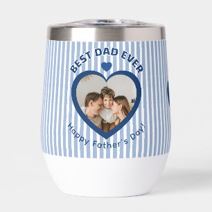 Meilleur Papa Ever Carte Photo à Coeur Modèle Mini