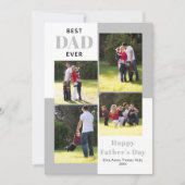 Meilleur papa Ever quatre photos carte Fête des pè (Devant)