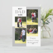 Meilleur papa Ever quatre photos carte Fête des pè (Debout devant)