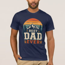 Meilleur Papa Ever T-Shirt Rétro Montagne | Vintag