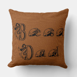 Meilleur papa Football Texte Coussin décoratif