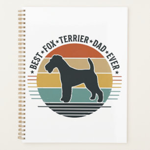 Meilleur Papa Fox Terrier Vintage T-Shirt Chien_1