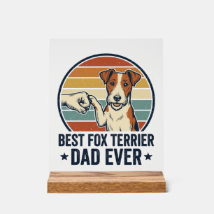 Meilleur Papa Fox Terrier Vintage T-Shirt pour Amo