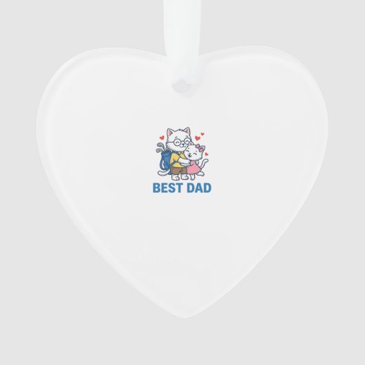 Meilleur Papa Golf Chat Câlin Mignon Design Vector (devant)
