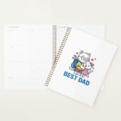 Meilleur Papa Golf Chat Câlin Mignon Design Vector (Devant avec enveloppe)